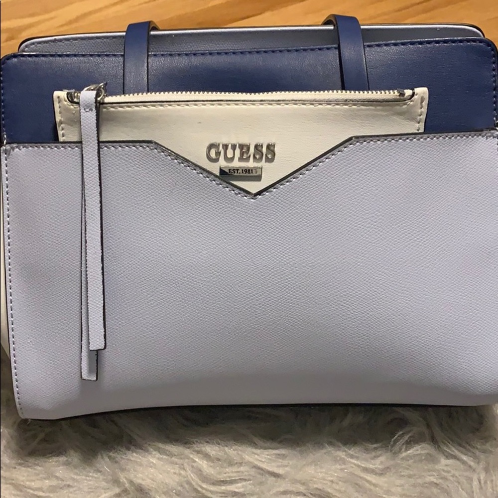 GUESS baby blue purse
